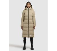Steppmantel KHUJO "LAREA3", Damen, Gr. S, sand, 100% Nylon, unifarben, regular fit wadenlang, eingesetzt elastischer Bund mit Windstopper, Mäntel Steppmantel (94562126-S) sand