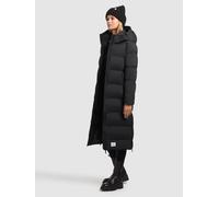 Steppmantel KHUJO "LAREA3", Damen, Gr. XS, schwarz, 100% Nylon, unifarben, regular fit wadenlang, eingesetzt elastischer Bund, Mäntel Steppmantel (84760752-XS) schwarz