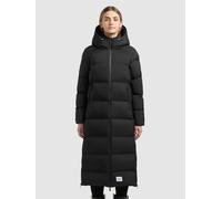 Steppmantel KHUJO "LAREA5", Damen, Gr. XL, schwarz, Web, Obermaterial: 100% Nylon. Futter: 100% Nylon. Füllung: 100% Polyester, unifarben, wadenlang, elastischer Bund, Mäntel Steppmantel, Seitliche Sc