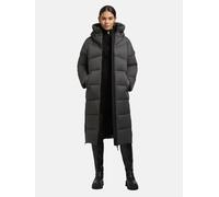 Steppmantel KHUJO "Lima", Damen, Gr. M (38), grau (dunkelgrau), Obermaterial: 100% Polyester. Innenfutter: 100% Polyester. Wattierung: 100% Polyester, Basic, gerade kniebedeckend, hoch geschlossener A
