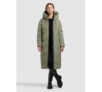 Steppmantel KHUJO "LINARI", Damen, Gr. S, muted grün, 100% Polyester, unifarben, regular fit, eingesetzt elastischer Bund mit Windstopper, Mäntel Steppmantel (13523616-S) muted grün