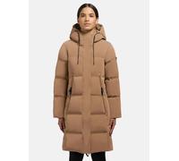 Steppmantel KHUJO "Loni-YM", Damen, Gr. XL (42), braun (nougat), Oberstoff: 100% Polyester; Beschichtung: Polyurethan; Futter: 100% Nylon; Wattierung: 100% Polyester, tailliert kniefrei, Ärmel ohne Är