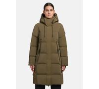 Steppmantel KHUJO "Loni-YM", Damen, Gr. XL (42), grün, Oberstoff: 100% Polyester; Beschichtung: Polyurethan; Futter: 100% Nylon; Wattierung: 100% Polyester, tailliert kniefrei, Ärmel ohne Ärmelschlitz