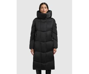Steppmantel KHUJO "MANELIA2", Damen, Gr. L (40), schwarz, Steppware, Obermaterial: 100% Polyester. Futter: 100% Polyester. Wattierung: 100% Polyester, unifarben, kniebedeckend, elastischer Bund, Mänte