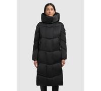 Steppmantel KHUJO "MANELIA2", Damen, Gr. S (36), schwarz, Steppware, Obermaterial: 100% Polyester. Futter: 100% Polyester. Wattierung: 100% Polyester, unifarben, kniebedeckend, elastischer Bund, Mänte