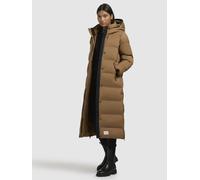 Steppmantel KHUJO "MAYLA2", Damen, Gr. M, ocker, 100% Nylon, unifarben, regular fit wadenlang, eingesetzt elastischer Bund mit Windstopper, Mäntel Steppmantel (98976565-M) ocker