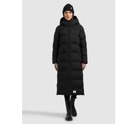 Steppmantel KHUJO "MAYLA4", Damen, Gr. M, schwarz, Web, 100% Nylon, unifarben, regular fit wadenlang, eingesetzt elastischer Bund mit Windstopper, Mäntel Steppmantel (24398264-M) schwarz