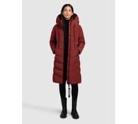 Steppmantel KHUJO "MIKIA2", Damen, Gr. M, dunkelrot, 100% Polyester, unifarben, regular fit, eingesetzt elastischer Bund, Mäntel Steppmantel, Topseller (59153754-M) dunkelrot