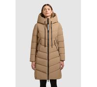 Steppmantel KHUJO "MIKIA3", Damen, Gr. XL (42), cookie beige, Steppware, Obermaterial: 100% Polyester. Futter: 100% Nylon. Wattierung: 100% Polyester, unifarben, knielang, elastischer Bund, Mäntel Ste