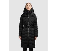 Steppmantel KHUJO "MIRA2", Damen, Gr. M, schwarz, Web, Obermaterial: 100% Polyester. Futter: 100% Nylon. Füllung: 100% Polyester, unifarben, knielang, Mäntel Steppmantel, mit Stehkragen (90100926-M) s