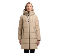 Steppmantel KHUJO "MISTHA", Damen, Gr. S (36), tao sand, Web, Obermaterial: 100% Polyester. Futter: 100% Nylon. Wattierung: 100% Polyester, unifarben, Basic ca. Mitte Oberschenkel, Mäntel Steppmantel 