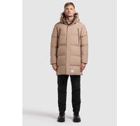 Steppmantel KHUJO "MORSE2", Herren, Gr. L, beige (cookie beige), 100% Polyester, unifarben, loose fit, eingesetzt elastischer Bund, Mäntel Steppmantel (54209862-L) cookie beige