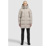 Steppmantel KHUJO "MORSE2", Herren, Gr. XXL, hellgrau, 100% Polyester, unifarben, loose fit ca. Mitte Oberschenkel, eingesetzt elastischer Bund, Mäntel Steppmantel (64360758-XXL) hellgrau