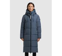 Steppmantel KHUJO "NALU", Damen, Gr. M (38), dim blau, Steppware, Obermaterial: 100% Polyester. Futter: 100% Nylon. Wattierung: 100% Polyester, unifarben, knielang, elastischer Bund, Mäntel Steppmante