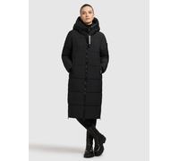 Steppmantel KHUJO "NALU", Damen, Gr. XS, schwarz, 100% Polyester, unifarben, regular fit wadenlang, eingesetzt elastischer Bund mit Windstopper, Mäntel Steppmantel (17567305-XS) schwarz
