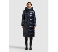 Steppmantel KHUJO "NASHI", Damen, Gr. S (36), midnight blau, Steppware, Obermaterial: 100% Nylon. Futter: 100% Nylon. Wattierung: 100% Polyester, leicht glänzend, unifarben, knielang, elastischer Bund