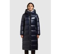 Steppmantel KHUJO "NASHI", Damen, Gr. L (40), midnight blau, Steppware, Obermaterial: 100% Nylon. Futter: 100% Nylon. Wattierung: 100% Polyester, leicht glänzend, unifarben, knielang, elastischer Bund