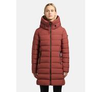 Steppmantel KHUJO "Nekar-YM", Damen, Gr. XS (34), rot (dunkelrot), Obermaterial: 100% Polyester, Innenfutter: 100% Nylon, Wattierung: 100% Polyester, casual, tailliert ca. Mitte Oberschenkel, hoch ges