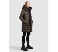 Steppmantel KHUJO "NEKAR2", Damen, Gr. S, dull grün, 100% Polyester, unifarben, eingesetzt elastischer Bund mit Windstopper, Mäntel Steppmantel (68692301-S) dull grün