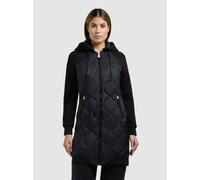 Steppmantel KHUJO "NORA", Damen, Gr. L, schwarz, Web, 100% Nylon, unifarben, regular fit, Raglanärmel Rippbündchen, Mäntel Steppmantel (81780943-L) schwarz