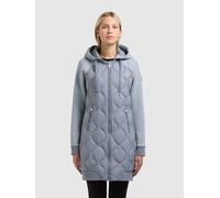 Steppmantel KHUJO "NORA", Damen, Gr. M, misty blau, Web, 100% Nylon, unifarben, regular fit, Raglanärmel Rippbündchen, Mäntel Steppmantel (52562340-M) misty blau