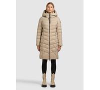 Steppmantel KHUJO "ODANA3", Damen, Gr. XL, beige, 100% Nylon, unifarben, slim fit, eingesetzt elastischer Bund, Mäntel Steppmantel (91313639-XL) beige