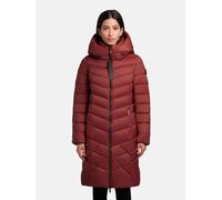Steppmantel KHUJO "Odana3-YM", Damen, Gr. L (40), rot (dunkelrot), Obermaterial: 100% Nylon. Innenfutter: 100% Nylon. Wattierung: 100% Polyester, tailliert knieumspielend, hoch geschlossener Ausschnit