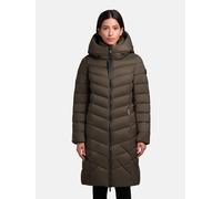 Steppmantel KHUJO "Odana3-YM", Damen, Gr. S (36), grün (dunkelgrün), Obermaterial: 100% Nylon. Innenfutter: 100% Nylon. Wattierung: 100% Polyester, tailliert knieumspielend, hoch geschlossener Ausschn