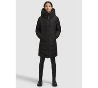 Steppmantel KHUJO "PLUZ", Damen, Gr. S, schwarz, 100% Polyester, unifarben, regular fit ca. Mitte Oberschenkel, eingesetzt Rippbündchen mit Windstopper, Mäntel Steppmantel (70006303-S) schwarz