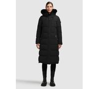Steppmantel KHUJO "PORDE2", Damen, Gr. S, schwarz, Canvas, 85% Polyester, 15% Baumwolle, unifarben, eingesetzt Rippbündchen mit Windstopper, Mäntel Steppmantel (95837038-S) schwarz
