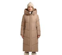 Steppmantel KHUJO "PULSET MATT", Damen, Gr. XL (42), beige (cookie beige), Steppware, Obermaterial: 100% Polyester. Futter: 100% Nylon. Wattierung: 100% Polyester, unifarben, knielang, elastischer Bun