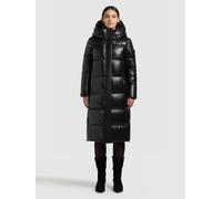 Steppmantel KHUJO "RACHEL2 SHINY", Damen, Gr. L, schwarz, 100% Polyester, unifarben, eingesetzt elastischer Bund mit Windstopper, Mäntel Steppmantel (85041456-L) schwarz