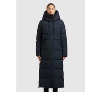 Steppmantel KHUJO "SHIMANTA5", Damen, Gr. L (40), schwarz (port blau), Steppware, Obermaterial: 100% Polyester. Futter: 100% Polyester. Wattierung: 100% Polyester, unifarben, wadenlang, elastischer Bu