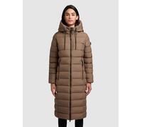 Steppmantel KHUJO "SIMMIE", Damen, Gr. L (40), braun (rust braun), Steppware, Obermaterial: 100% Polyester. Futter: 100% Nylon. Wattierung: 100% Polyester, unifarben, knielang, Mäntel Steppmantel, kni