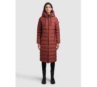 Steppmantel KHUJO "SIMMIE", Damen, Gr. M, rot (dunkelrot), 100% Polyester, unifarben, regular fit, eingesetzt elastischer Bund, Mäntel Steppmantel, Topseller (30459033-M) dunkelrot