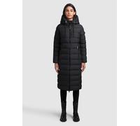 Steppmantel KHUJO "SIMMIE", Damen, Gr. S, schwarz, 100% Polyester, unifarben, regular fit knielang, eingesetzt elastischer Bund, Mäntel Steppmantel (68238528-S) schwarz