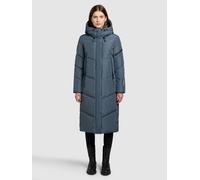 Steppmantel KHUJO "SONJE6", Damen, Gr. S, dim blau, 100% Polyester, unifarben, loose fit, eingesetzt elastischer Bund, Mäntel Steppmantel (79951528-S) dim blau