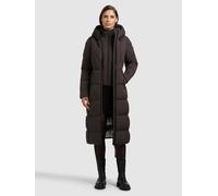 Steppmantel KHUJO "SORIA 2IN1 (EINSATZ HERAUSNEHMBAR)", Damen, Gr. M, moody plum, 100% Polyester, unifarben, regular fit wadenlang, eingesetzt elastischer Bund mit Windstopper, Mäntel Steppmantel (552