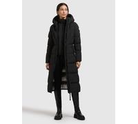 Steppmantel KHUJO "SORIA 2IN1 (EINSATZ HERAUSNEHMBAR)", Damen, Gr. S, schwarz, 100% Polyester, unifarben, regular fit wadenlang, eingesetzt elastischer Bund mit Windstopper, Mäntel Steppmantel (489351