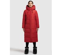 Steppmantel KHUJO "SOULANI3", Damen, Gr. S, rot, Web, 100% Polyester, unifarben, loose fit wadenlang, eingesetzt elastischer Bund mit Windstopper, Mäntel Steppmantel (62378527-S) rot