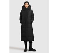 Steppmantel KHUJO "SOULANI5 MATT", Damen, Gr. L, schwarz, 100% Polyester, unifarben, regular fit wadenlang, eingesetzt elastischer Bund mit Windstopper, Mäntel Steppmantel (38125309-L) schwarz