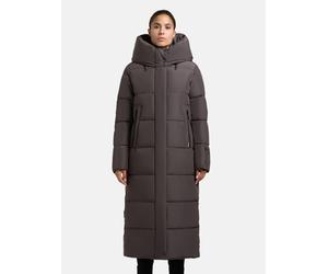 Steppmantel KHUJO "Soulani5 Matt", Damen, Gr. M (38), grau, Obermaterial: 100% Polyester. Innenfutter: 100% Nylon. Wattierung: 100% Polyester, gerade wadenlang, hoch geschlossener Ausschnitt, eng Ripp