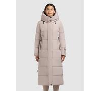 Steppmantel KHUJO "SOULANI5 MATT", Damen, Gr. S (36), beige (dusty beige), Steppware, Obermaterial: 100% Polyester. Futter: 100% Nylon. Wattierung: 100% Polyester, unifarben, wadenlang, elastischer Bu