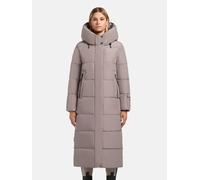 Steppmantel KHUJO "Soulani5 Matt", Damen, Gr. S (36), beige, Obermaterial: 100% Polyester. Innenfutter: 100% Nylon. Wattierung: 100% Polyester, gerade wadenlang, hoch geschlossener Ausschnitt, eng Rip