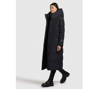 Steppmantel KHUJO "SOULANI5 MATT", Damen, Gr. XS, port blau, 100% Polyester, unifarben, regular fit wadenlang, eingesetzt elastischer Bund mit Windstopper, Mäntel Steppmantel (48314655-XS) port blau