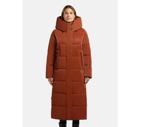 Steppmantel KHUJO "Soulani5 Shiny", Damen, Gr. S (36), braun, Obermaterial: 100% Polyester. Innenfutter: 100% Nylon. Wattierung: 100% Polyester, gerade ca. Mitte Wade, hoch geschlossener Ausschnitt, e