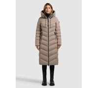 Steppmantel KHUJO "STOANE2", Damen, Gr. S, greige, 100% Polyester, unifarben, eingesetzt elastischer Bund mit Windstopper, Mäntel Steppmantel (43488309-S) greige