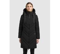 Steppmantel KHUJO "TABY2", Damen, Gr. XL, schwarz, Web, Obermaterial: 100% Polyester. Futter: 100% Nylon. Füllung: 100% Polyester, unifarben, knielang, elastischer Bund, Mäntel Steppmantel, Taschenbeu