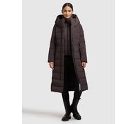 Steppmantel KHUJO "TAMKE 2IN1 (EINSATZ HERAUSNEHMBAR)", Damen, Gr. XS, moody plum, 100% Polyester, unifarben, regular fit, eingesetzt elastischer Bund mit Windstopper, Mäntel Steppmantel (61247326-XS)