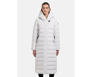Steppmantel KHUJO "Teiva2-YM", Damen, Gr. L (40), weiß (reinweiß), Obermaterial: 100% Polyester. Futter: 100% Nylon. Wattierung: 100% Polyester, tailliert wadenlang, V-Ausschnitt, Ärmel ohne Ärmelschl